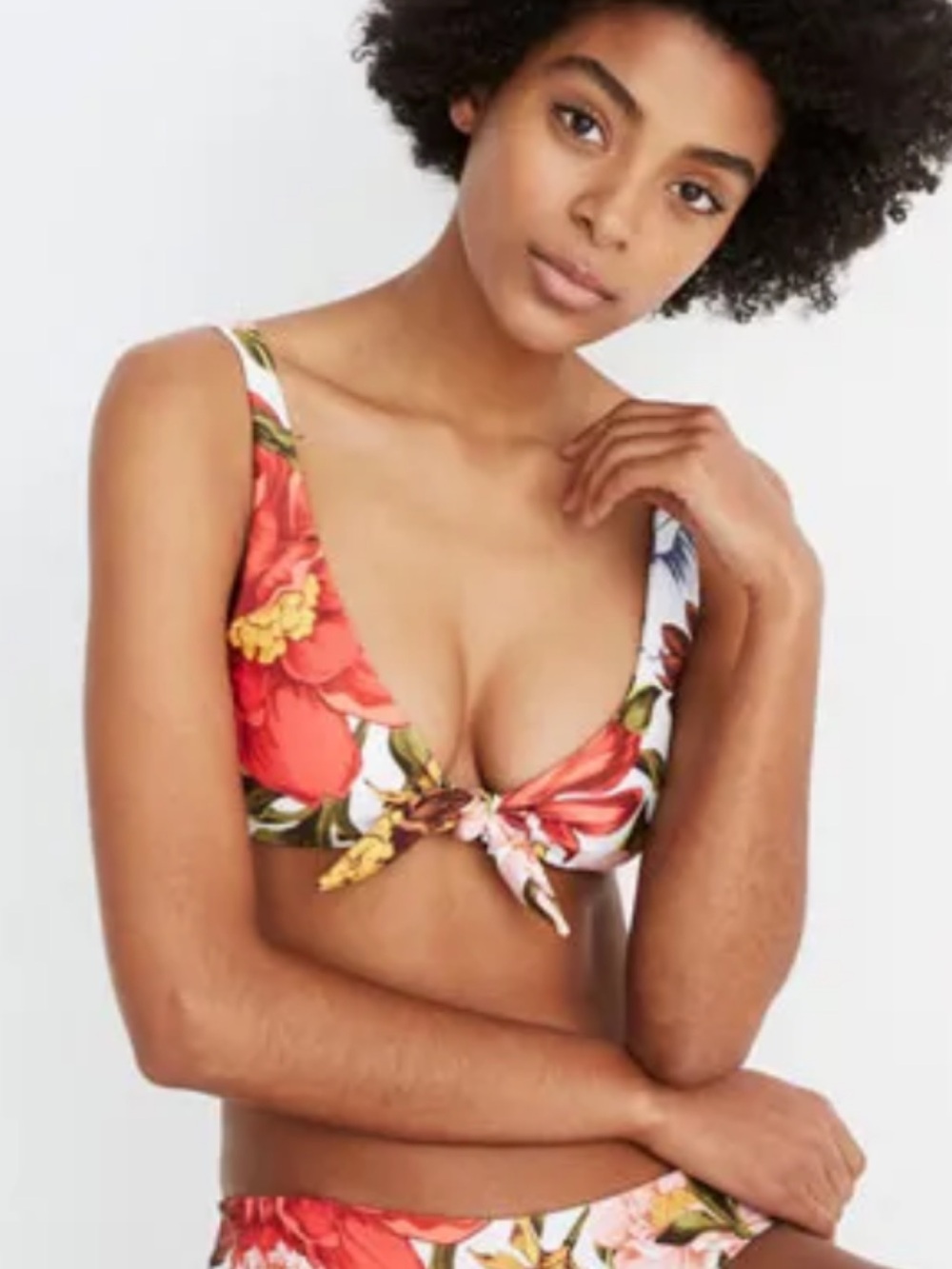 Mara Hoffman tie front bikini top, NWT size L